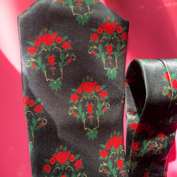Rohit Bal Silk Floral Print Tie - Picture 5 of 5